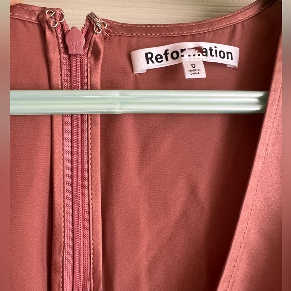 NWT- Reformation Silk Kaye Dress in Praline - Picture 10 of 10